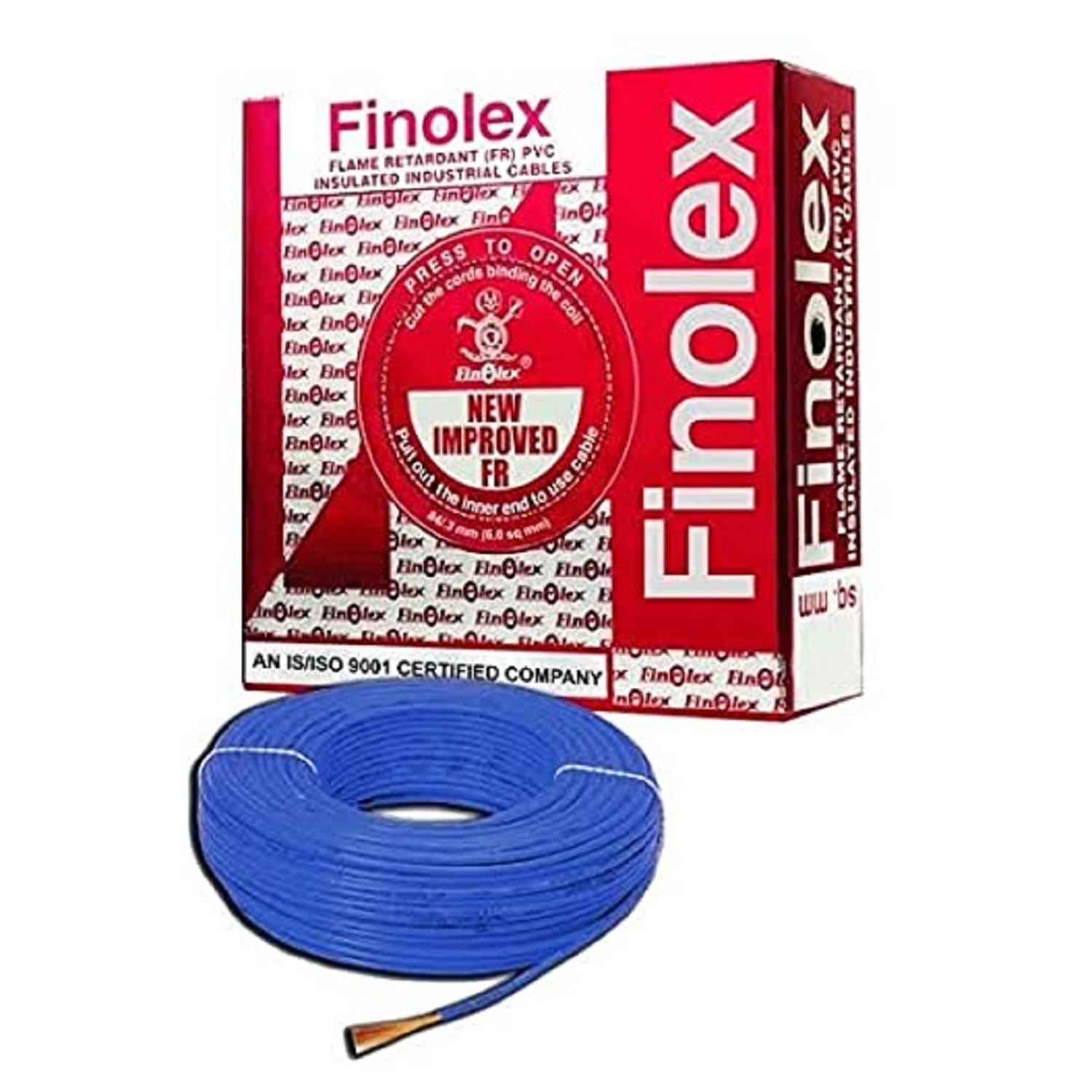 4.0 Sqmm Finolex FR Single Core Copper Wire (90 Mtr) With PVC Insulated for House 38 Industrial Uses