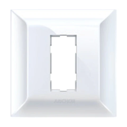 1 Module Cover Plate with Base Frame, Anchor Ziva - White