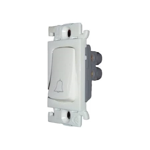 Mylinc 6A Bell Push Switch ,1 Module - White