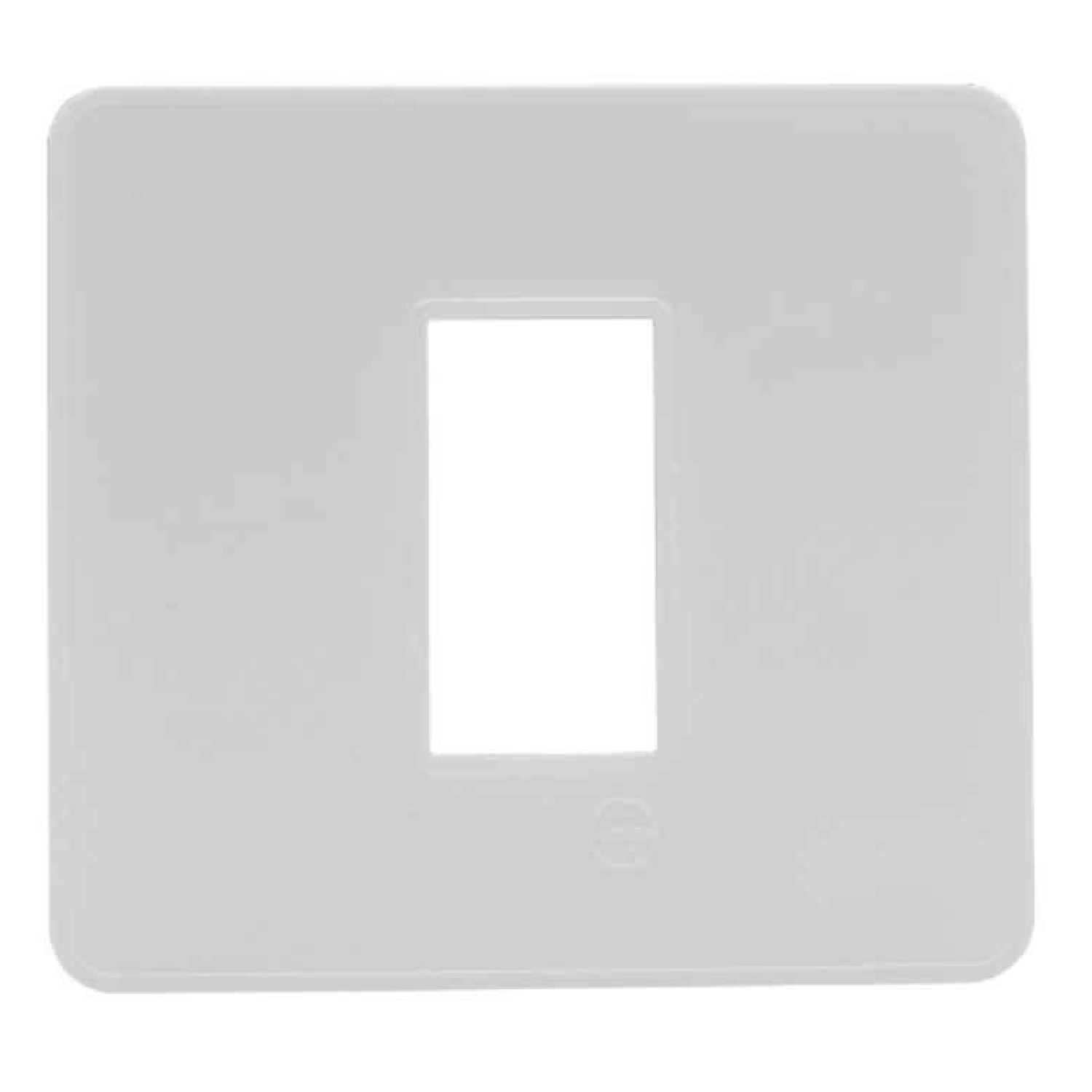  LT Engem  1 Module (Regular) Cover Plate with Base Frame- White