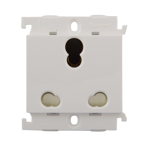 Legrand Mylinc 16A- 3 Pin Combine Socket ,2 Module - White