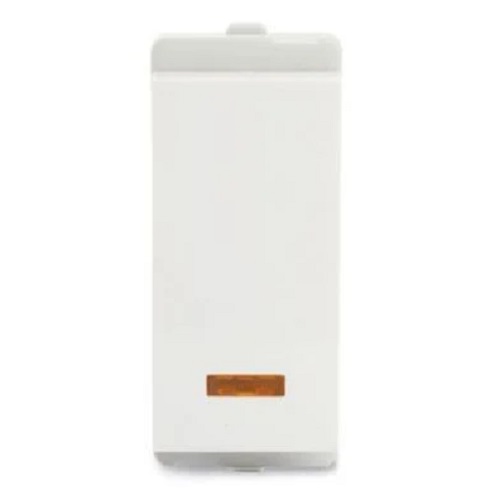 Schneider  Livia 16Amp, 1Way Switch with Indicator, 1 Module - white