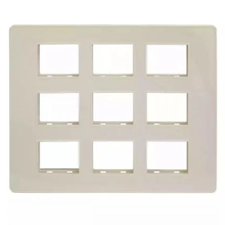  LT Engem  18 Module (Regular) Cover Plate with Base Frame- White