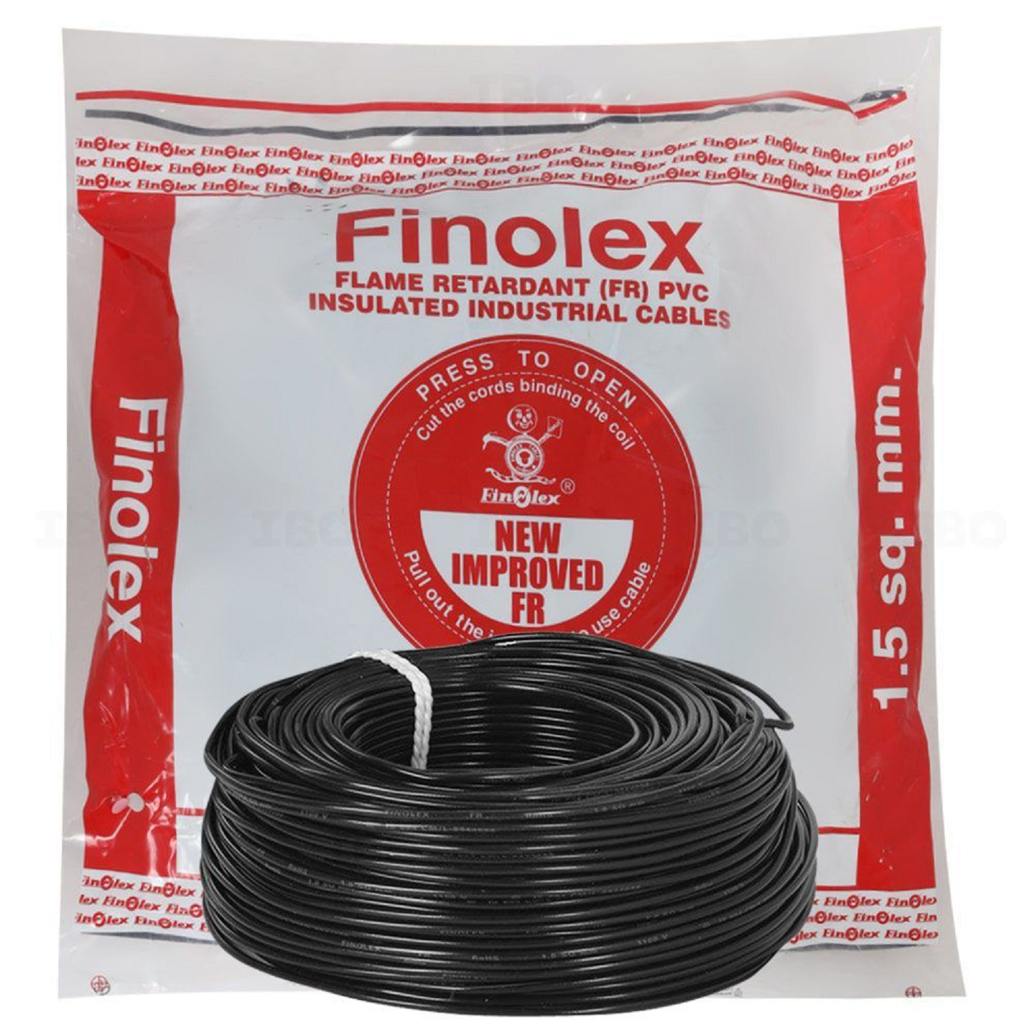 1.5 Sqmm Finolex FR Single Core Copper Wire (180 Mtr) With PVC Insulated for Domestic 38 Industrial 