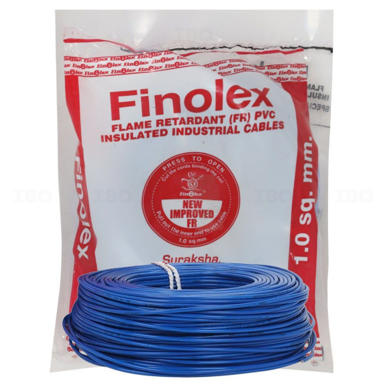 1.0 Sqmm Finolex FR Single Core Copper Wire (180 Mtr) With PVC Insulated for Domestic 38 Industrial 