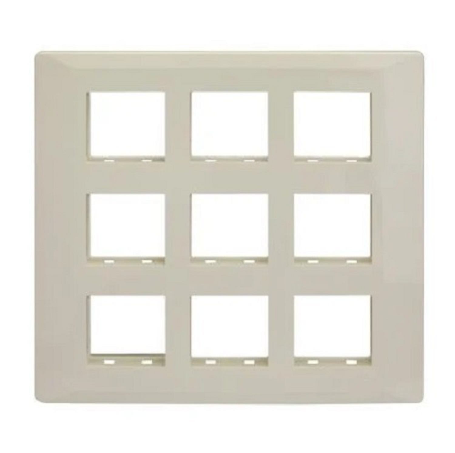 LT Entice 18 Module (Regular) Cover Plate with Base Frame - White