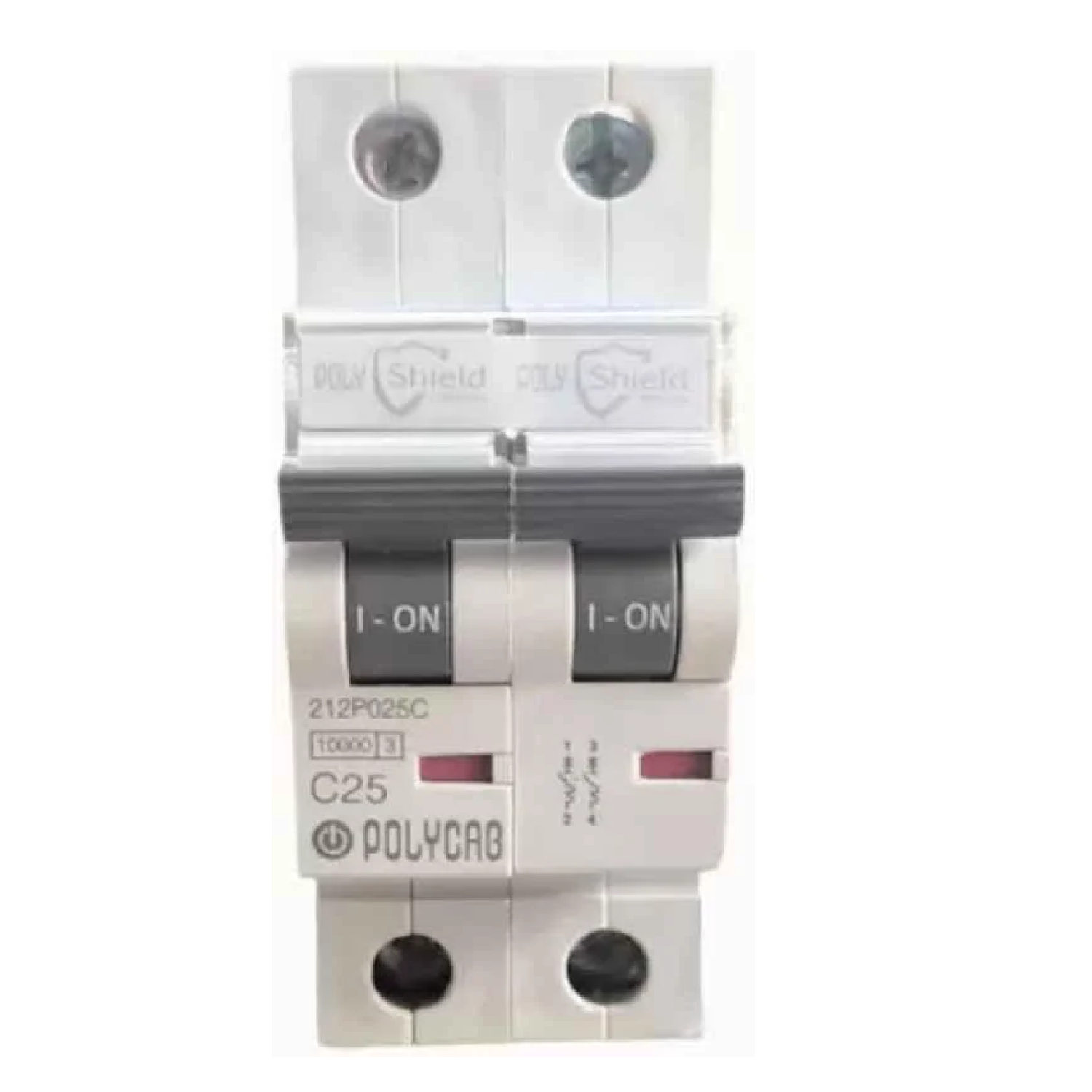 Polycab (10K) 25 Ampere 2-Pole (DP) Polycarbonate MCB