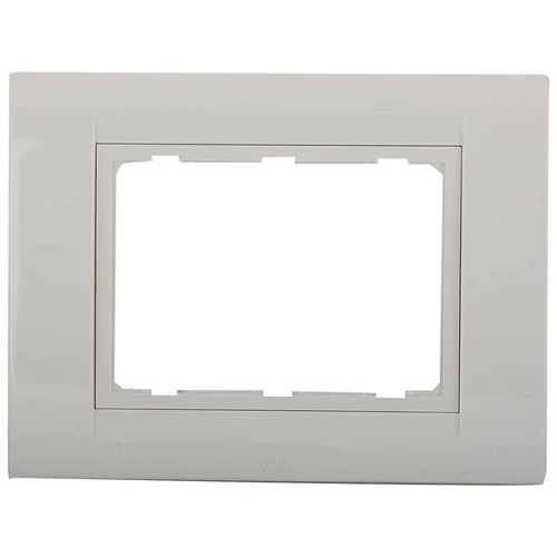 Anchor Roma  3 Module Tresa Plate with Frame (White)
