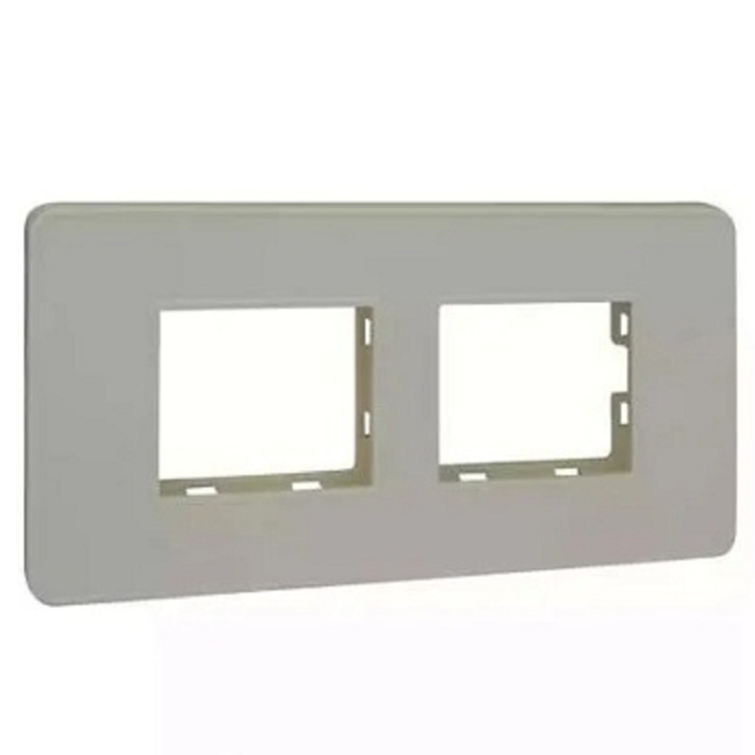  LT Engem  4 Module (Regular) Cover Plate with Base Frame- White