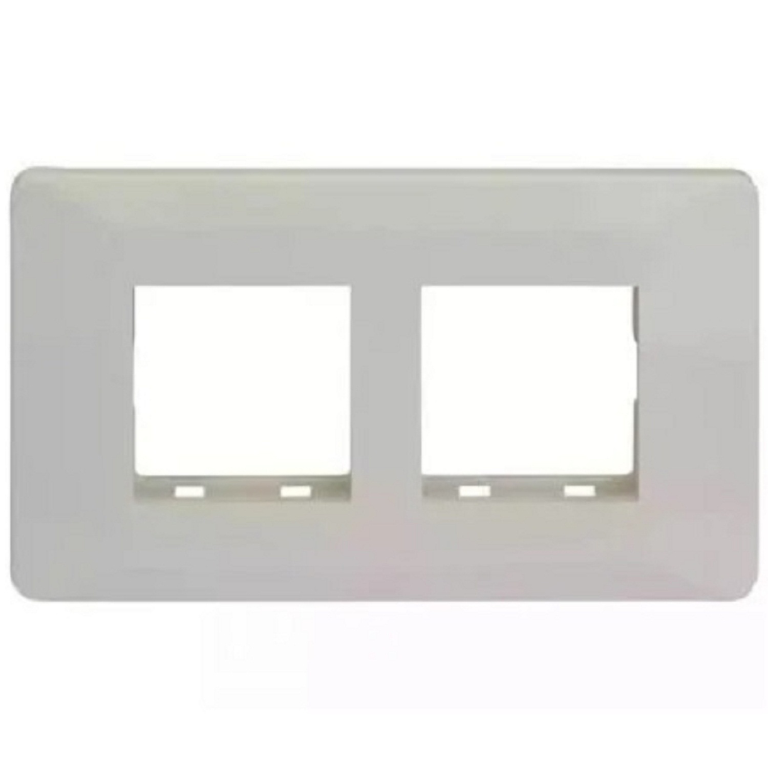 LT Entice 4 Module (Regular) Cover Plate with Base Frame - White