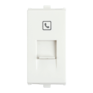 Anchor Penta RJ11, Tel Jack with Shutter, (1Module) - White