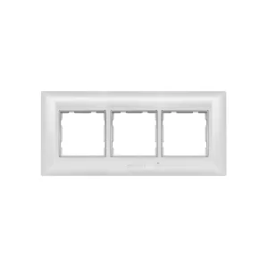 6 Module Plate With Chrome Collar, Anchor Ziva - White