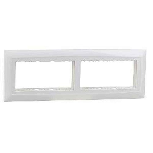Legrand  Britzy 8 Module (HZ) Plate With Base Frame , White