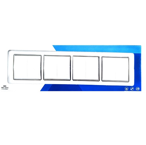 Anchor Penta 8 Module Plate, Horizontal (GINA) - White