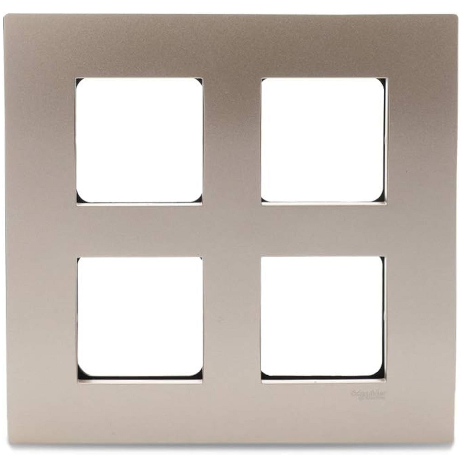 Opale 8 M Grid With 8 M Cover Plate (Square) - Matt Gold (Schneider)