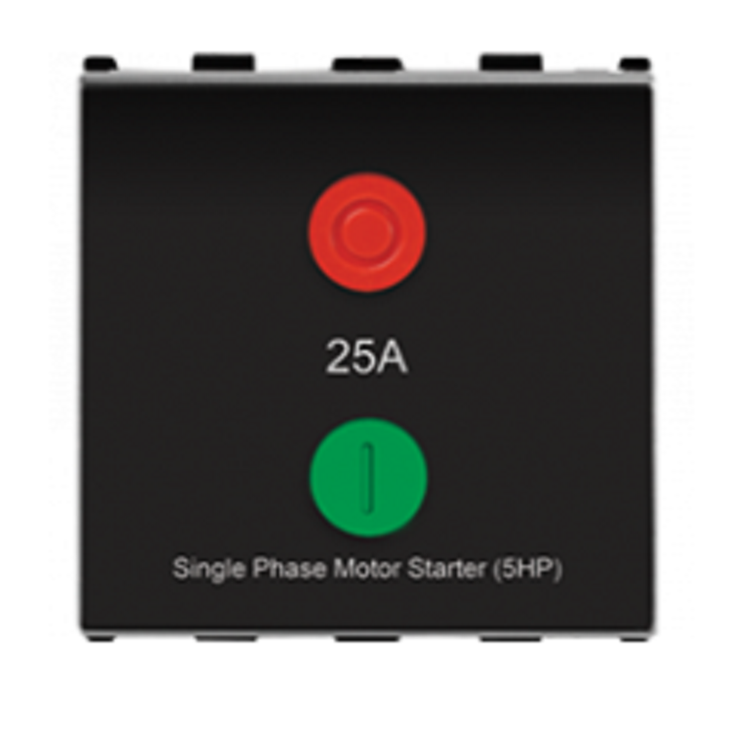 25A, Motor Starter Switch, (2Modular), Anchor Penta - Black