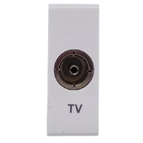 TV Socket Outlet ,1Module , L&T ORIS - White