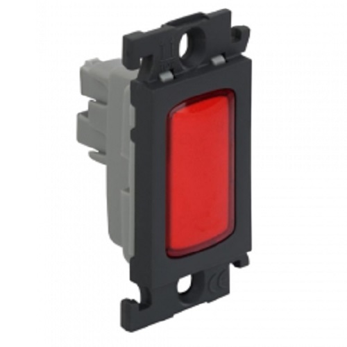 Indicator Light Red , 1 Module , Legrand Mylinc - Black