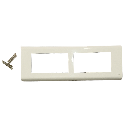 8 Module (HZ) Cover Plate with Base Frame (A1 Series), Vinay Adora - White