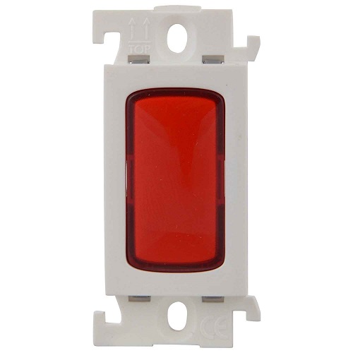 Indicator Light Red , 1 Module , Legrand Mylinc - White