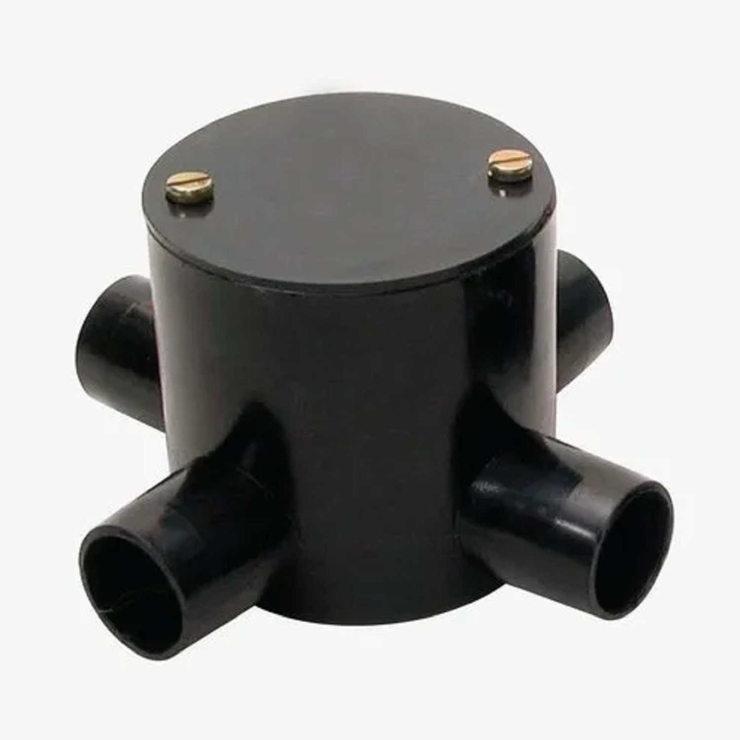 25 MM Precision Four-Way Deep Junction Box Black And Heavy Duty