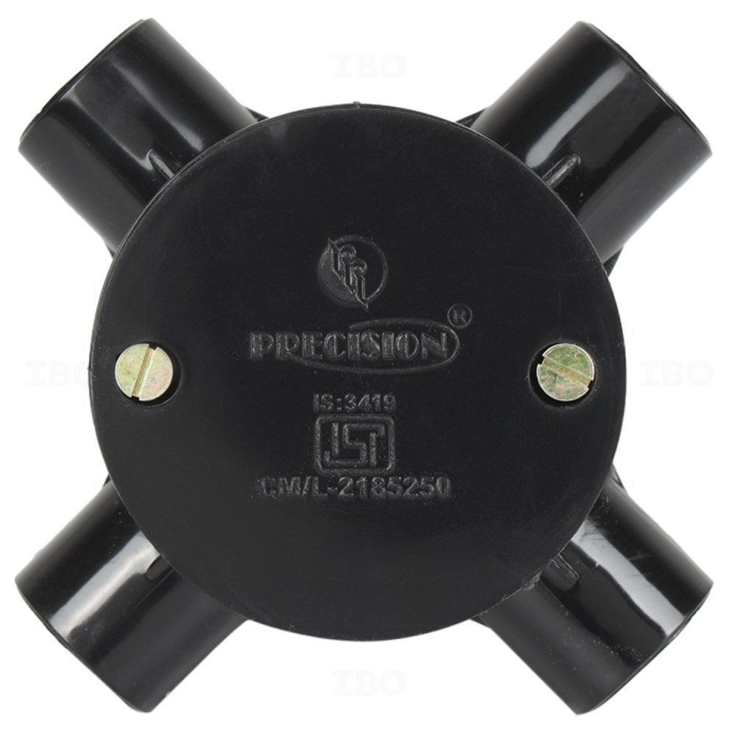 20 MM Precision Four-Way Flate Junction Box Black And Heavy Duty