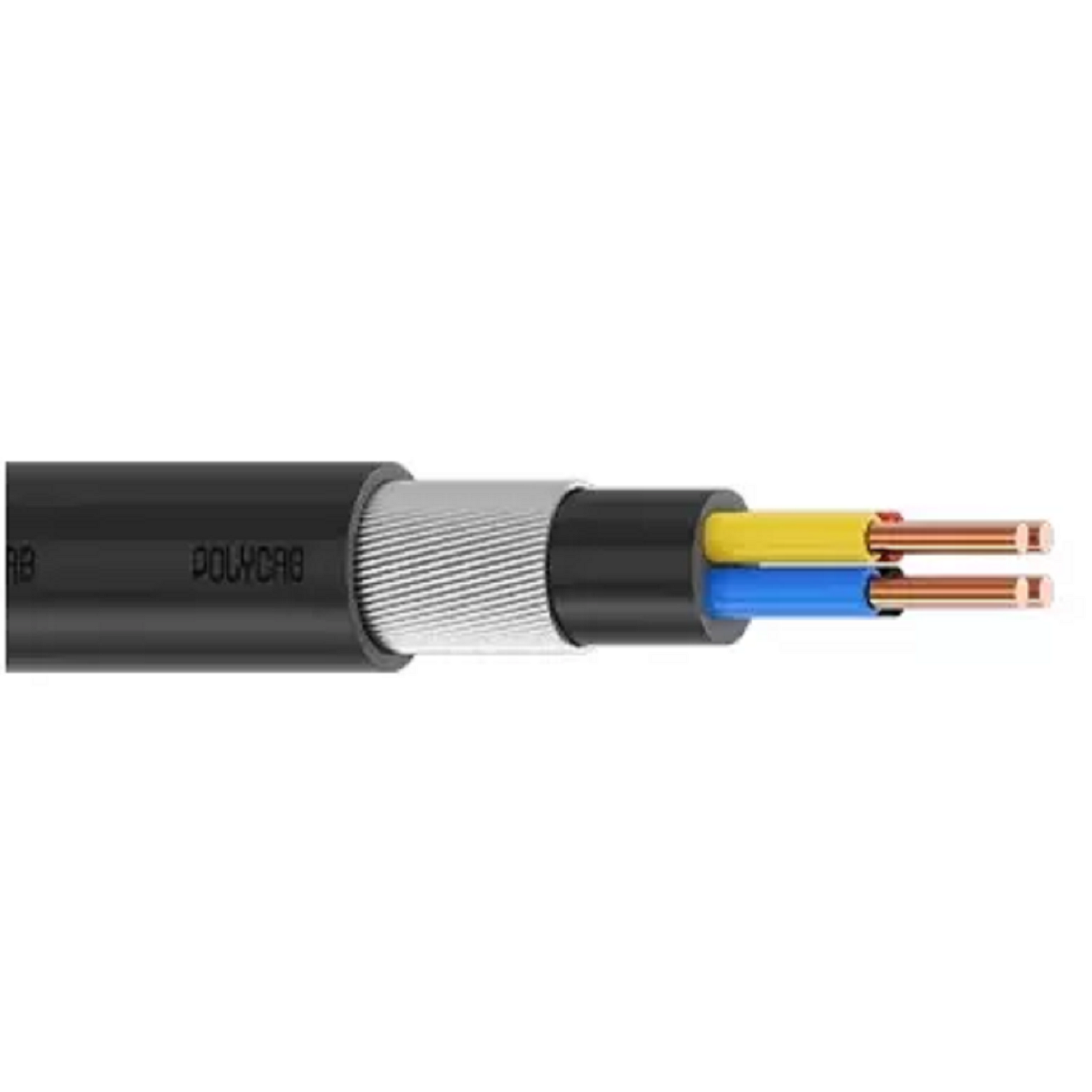 185 Sqmm Polycab Copper Flexible Cable (11 KV) With PVC Insulated Sheathed - Black