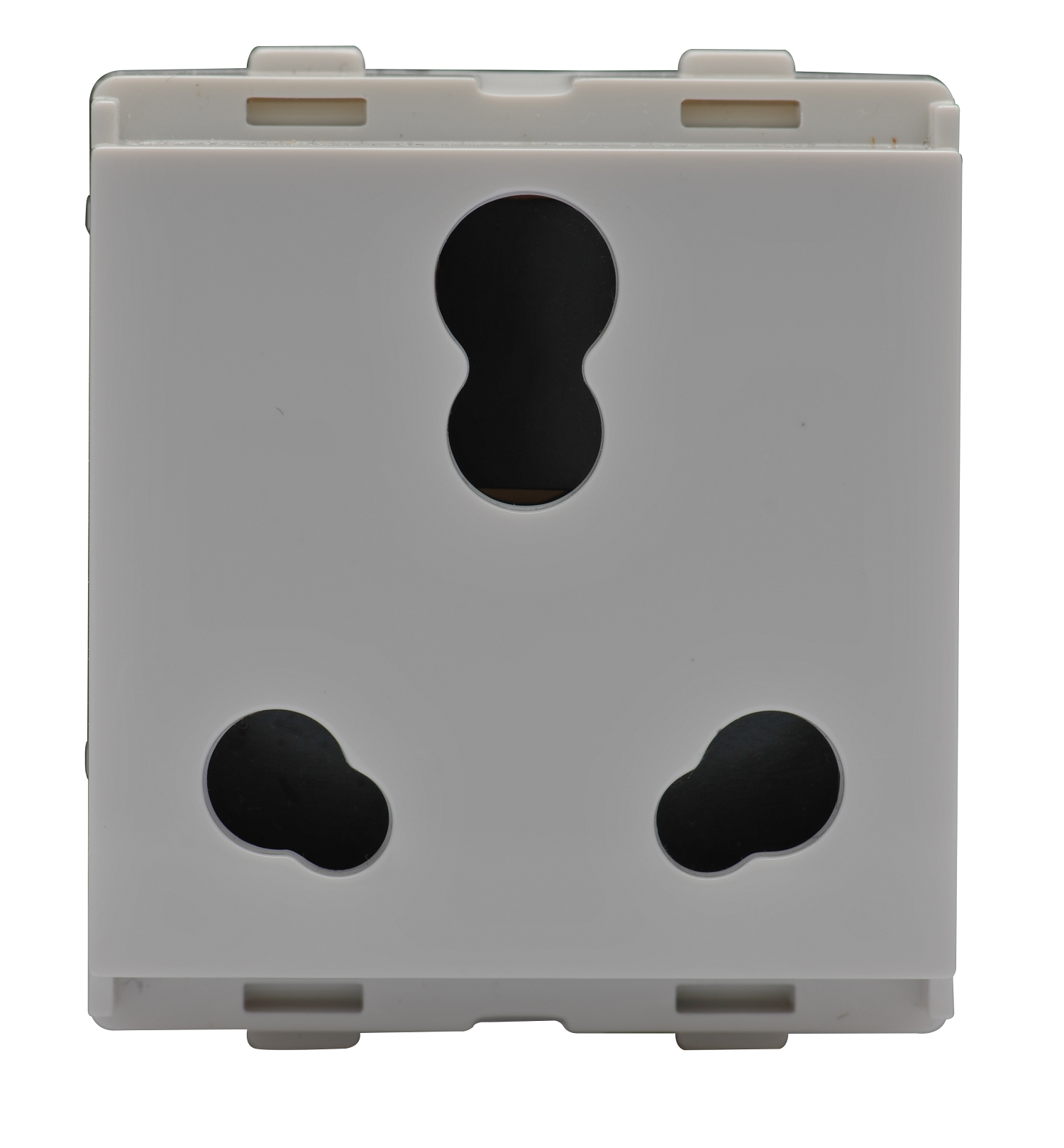 LT Engem 16 Amp 2 pin Socket,2 Module - White