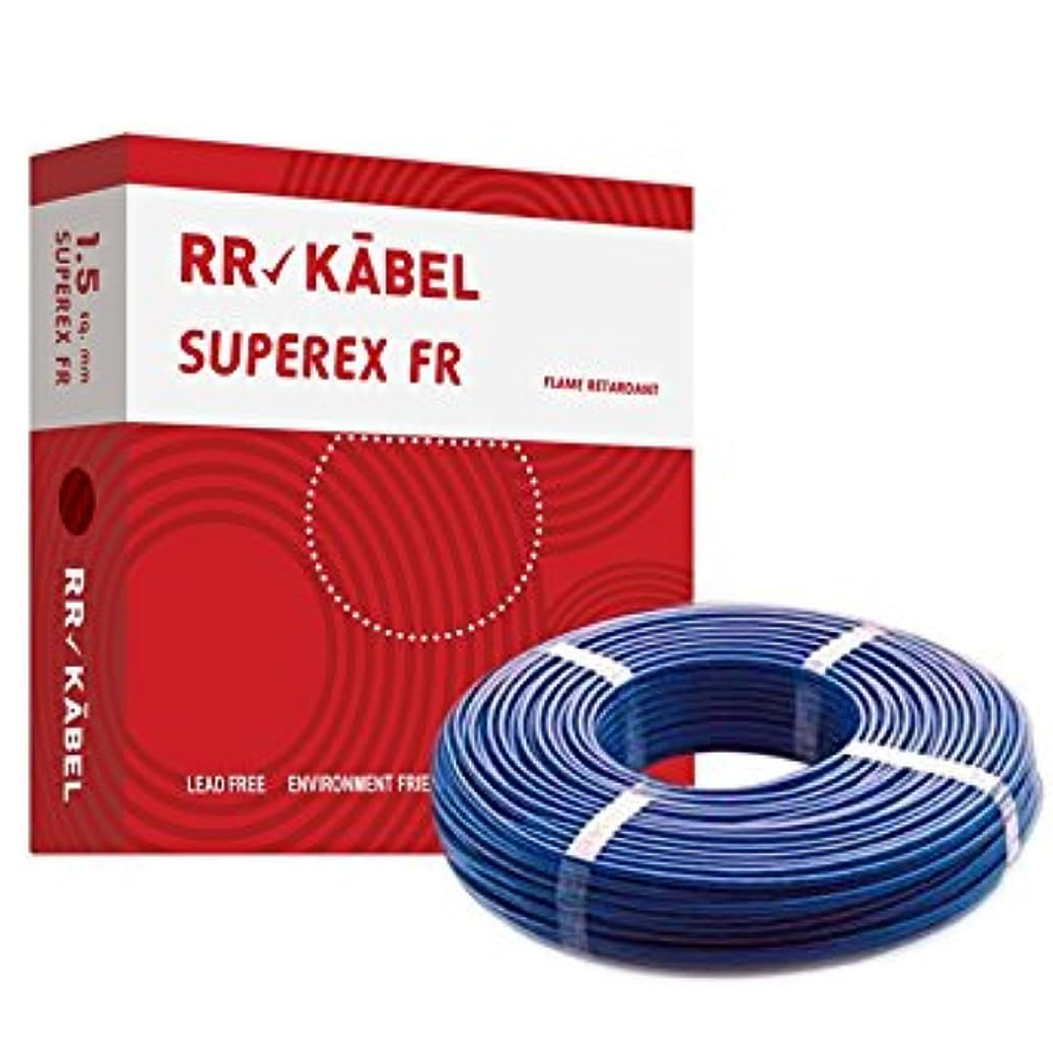 1.0 Sqmm RR FR Single Core Copper Wire 90 MTR With PVC Insulated for House 38 Industrial (Blue)