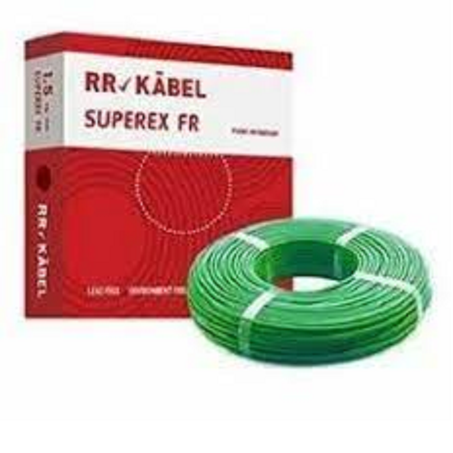 0.75 Sqmm RR FR Single Core Copper Wire 90 MTR With PVC Insulated for House 38 Industrial (Green)