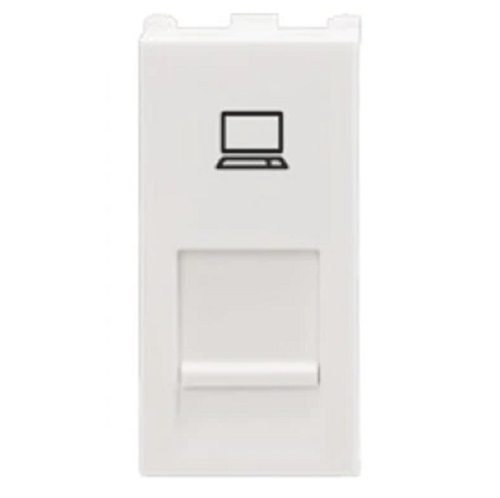 RJ45, Computer Socket, Cat 5e, 1Module, Anchor Europa - white